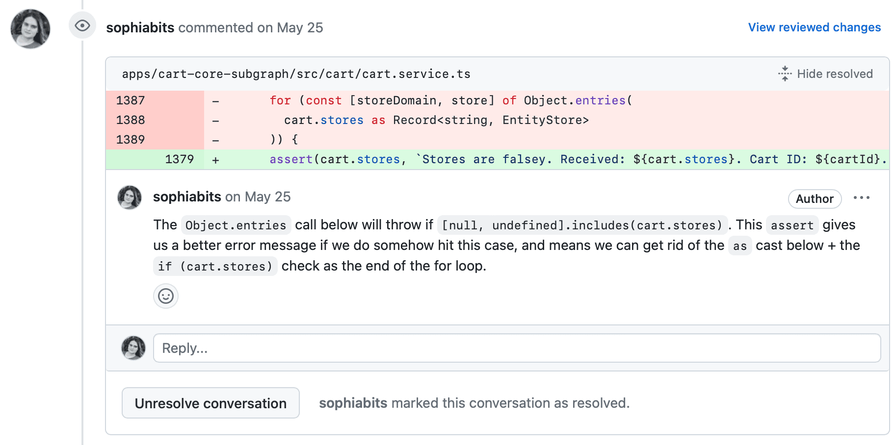 Me explaining how a refactor improves type safety in the codebase